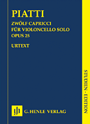 12 Caprices for Violoncello Solo, Op. 25 Study Scores sheet music cover